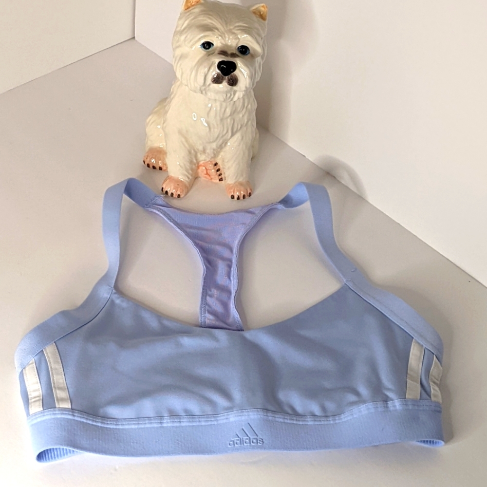 Adidas all 3 stripes racerback sports bra size xs
